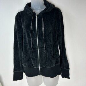 VSX Victoria's Secret Sexy Sport Black‎ Hoodie Full Zip Large